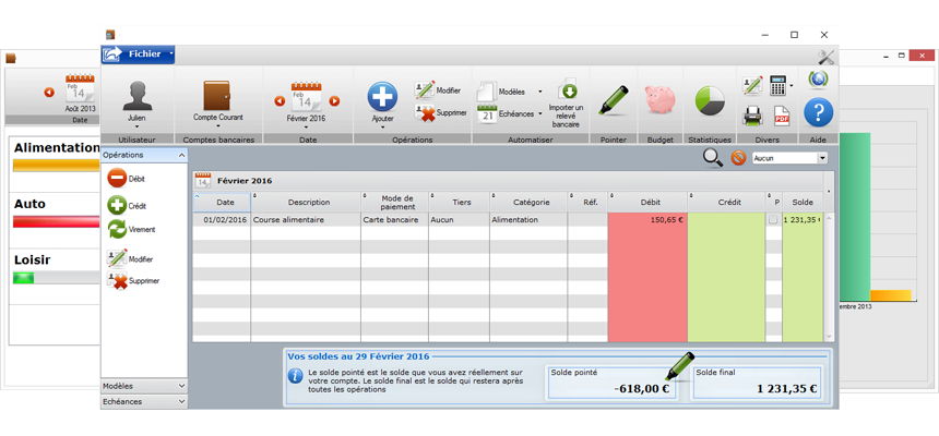 Côté comptabilité domestique et budget familial ~ Cartable d'une maitresse