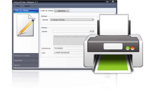 Logiciel remplir et imprimer des chèques