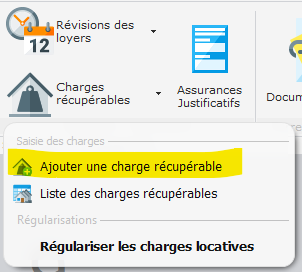 Ajouter une charge récupérable