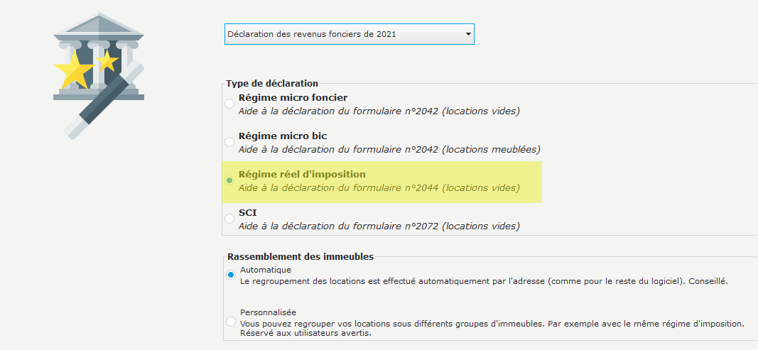 Régime réel d&apos;imposition