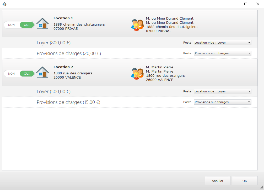 Configuration des modèles de postes