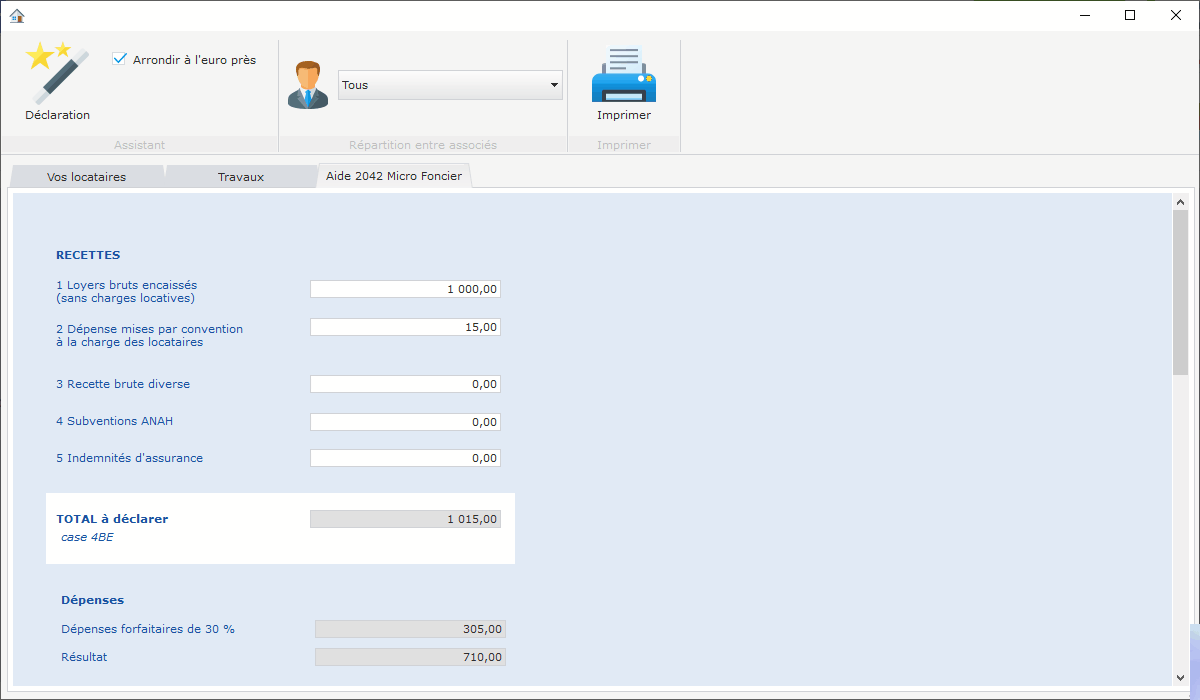Aide à la déclaration 2042 micro foncier