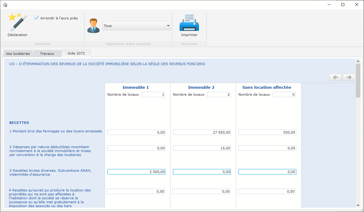Aide à la déclaration 2072