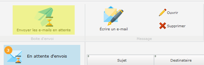 Envoyer les e-mails en attente