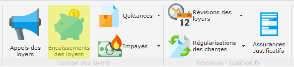 Encaissements des loyers
