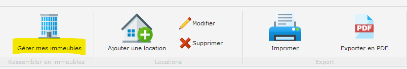 Gérer les immeubles dans Gestion Locative