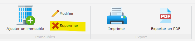 Supprimer un immeuble
