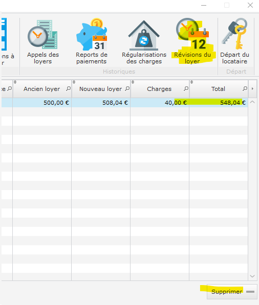 Supprimer la révision du loyer